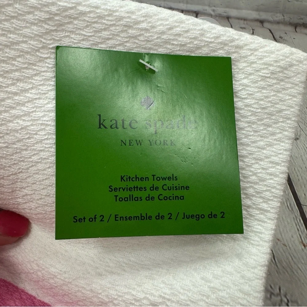 NWT Kate Spade new york summer mocktail cocktail cotton Kitchen Towels 2pc
